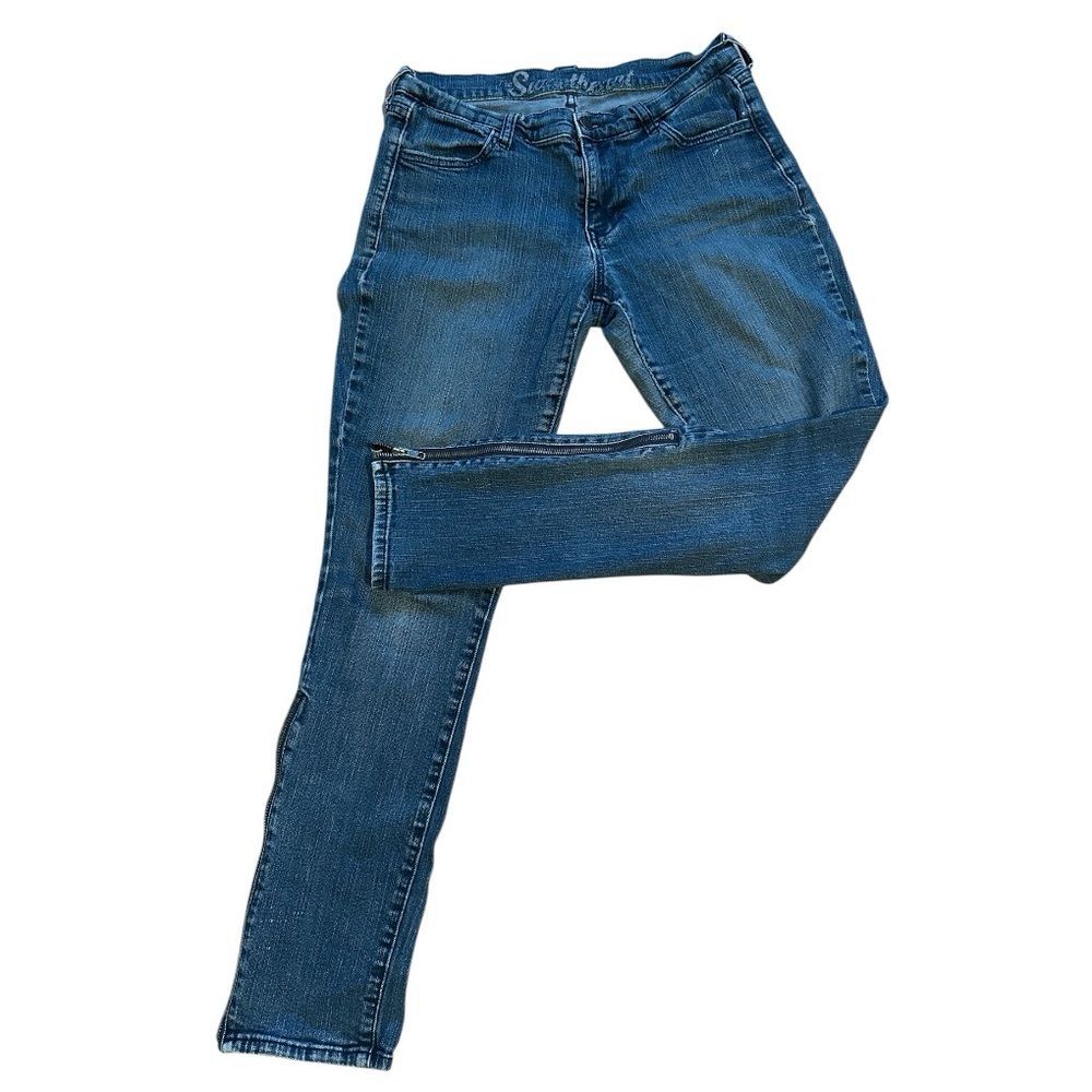 Vintage Old Navy Sweetheart Skinny Jeans Size 8 Low Rise Ankle Zip Y2K 90s denim